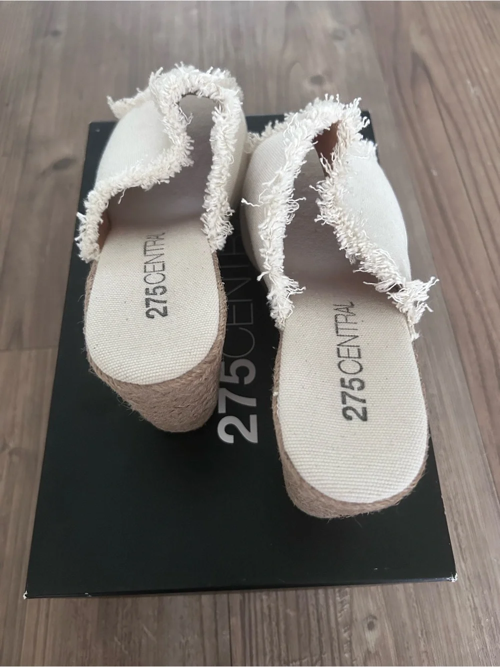 275 CENTRAL MILA WEDGE ESPADRILLE beige CRUDO. Size 39